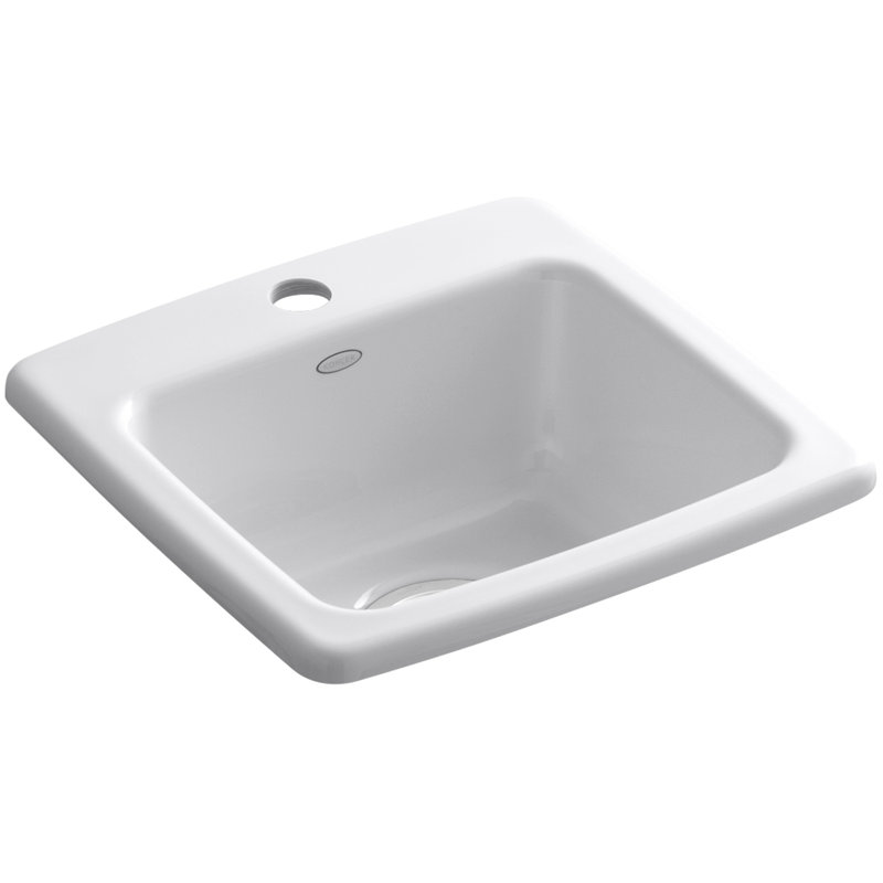 Gimlet Top-Mount Bar Sink, White, 1 Hole