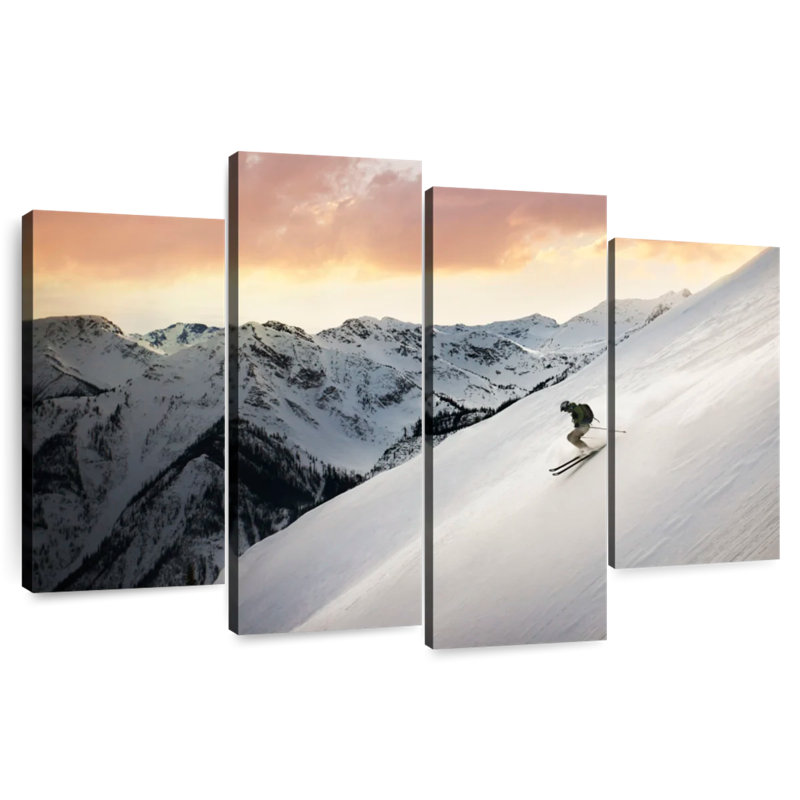 Sireci Skiing Alone, 22" H x 36" W