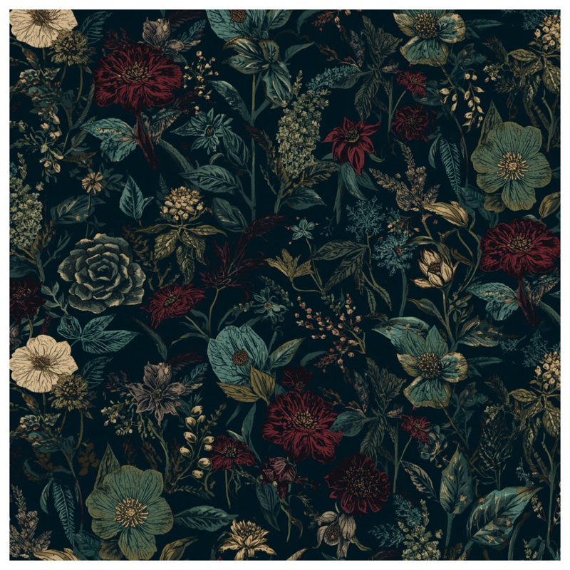 Tapis de bain Vintage Floral Botanical, L 24 po x L 17 po