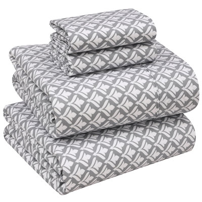 100% Cotton Sheets Sets Soft Crispy Percale Cooling Sheets 16 Inch Deep Pocket Bed Sheets