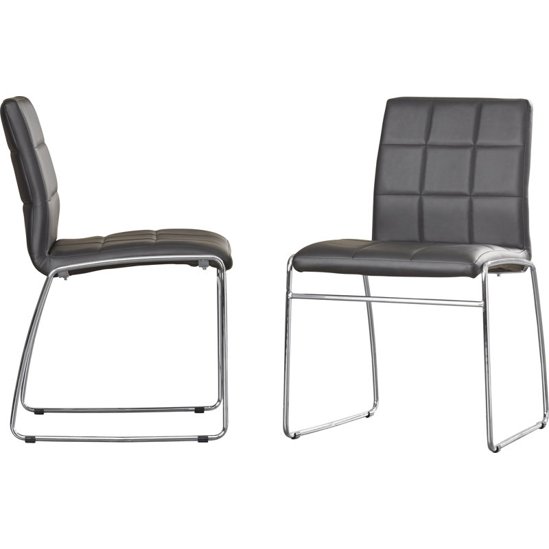 Chaise capitonnée Coetta, Noir