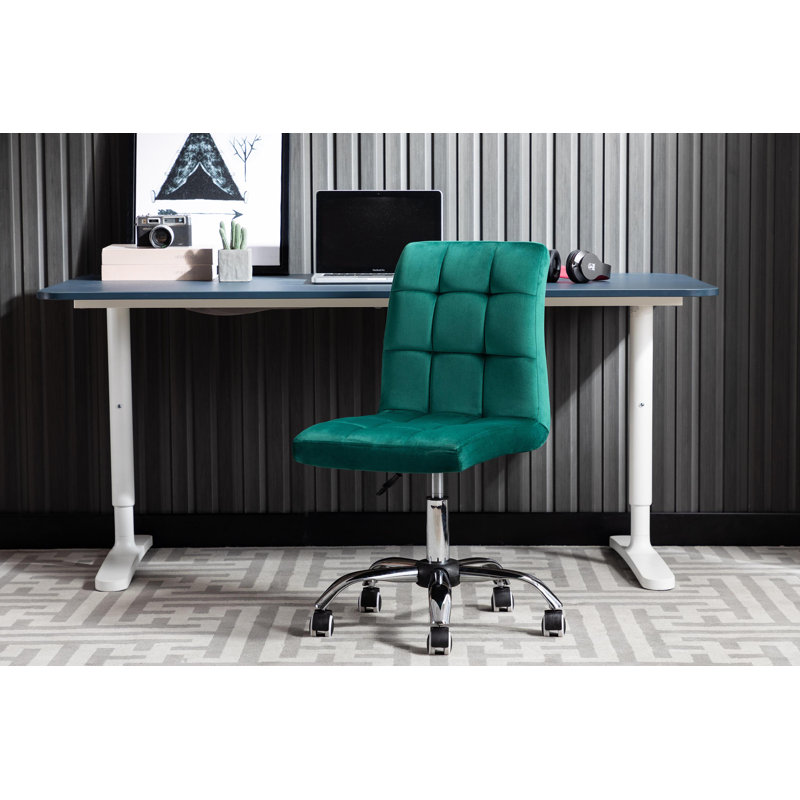Ketillogh Velvet Office Chair, Green