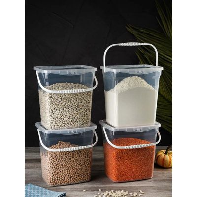 Durable Storage Box Set (4 Pieces), Transparent, 24 x 12 x 17.5 inches | 100% Plastic, Dishwasher Safe | Ideal for Organizing Home, Office, and Garage | Versatile and Space-Saving Design for Easy Storage