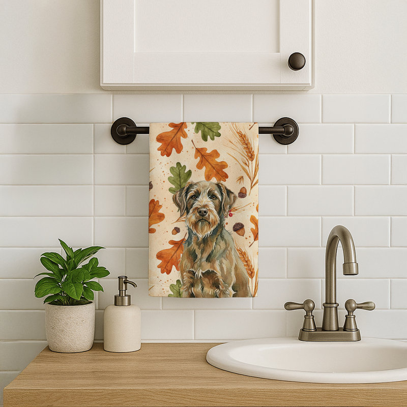 Serviette de cuisine tricolore Sheltie, Griffon à poil dur châtaignier