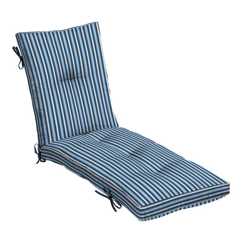 ARDEN x Alexandra Kay Plush Modern Tufted Polyfill Chaise Cushion, 22 x 76, Striped for the Heart