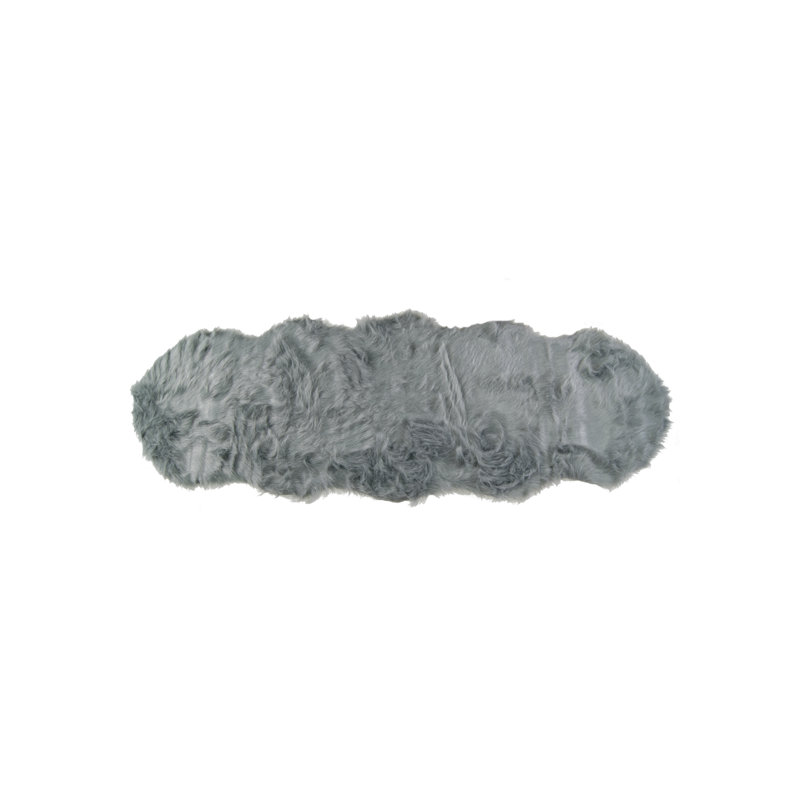 Tapis gris à poils longs Walburn, 2 pi x 6 pi
