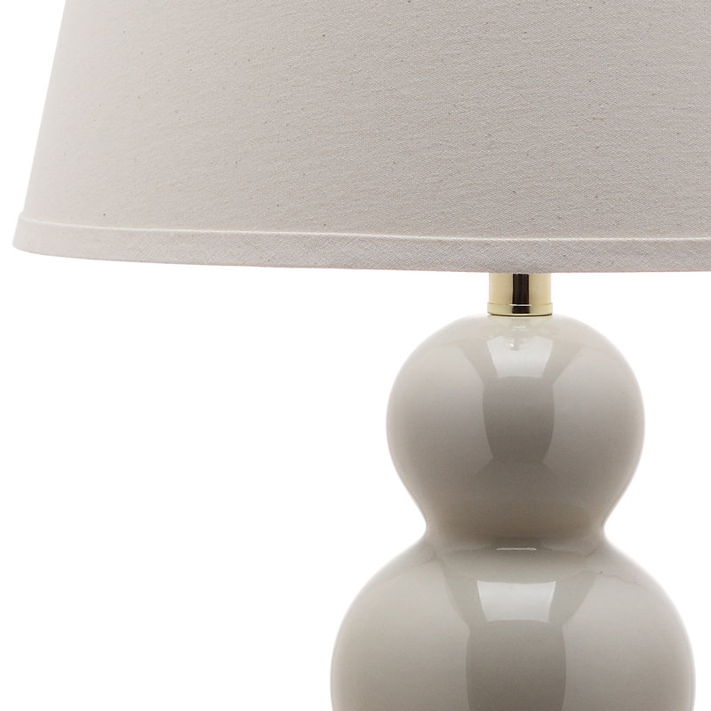 Dearious Ceramic Table Lamp, Light Grey