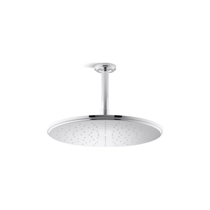 Foundations Air-Induction Small Contemporary Rain Showerhead, Polished Chrome, 2.5 GPM