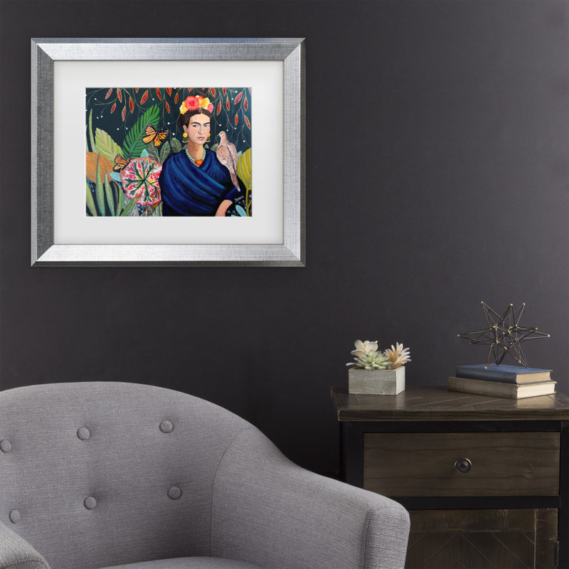 «Frida» par Sylvie Demers, H 14,5 po x l 17,5 po x P 0,75 po, Argent