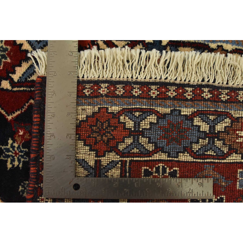 Tapis oriental noué à la main 2 pi 9 po x 4 pi Yalameh