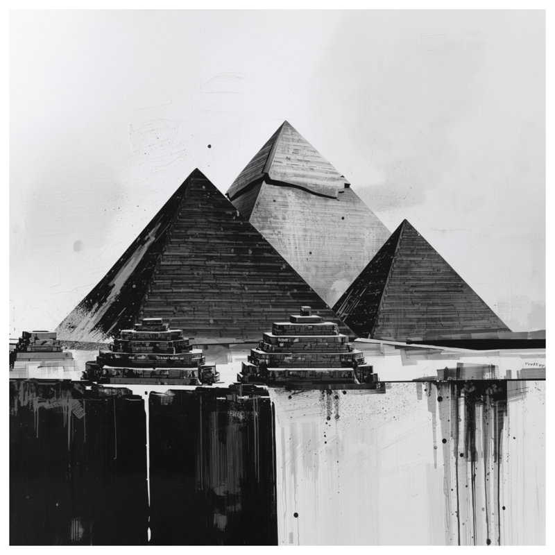 Rideaux de douche noir et blanc Pyramids, L 70 po x H 84 po