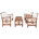 Structure en bois naturel / coussin beige