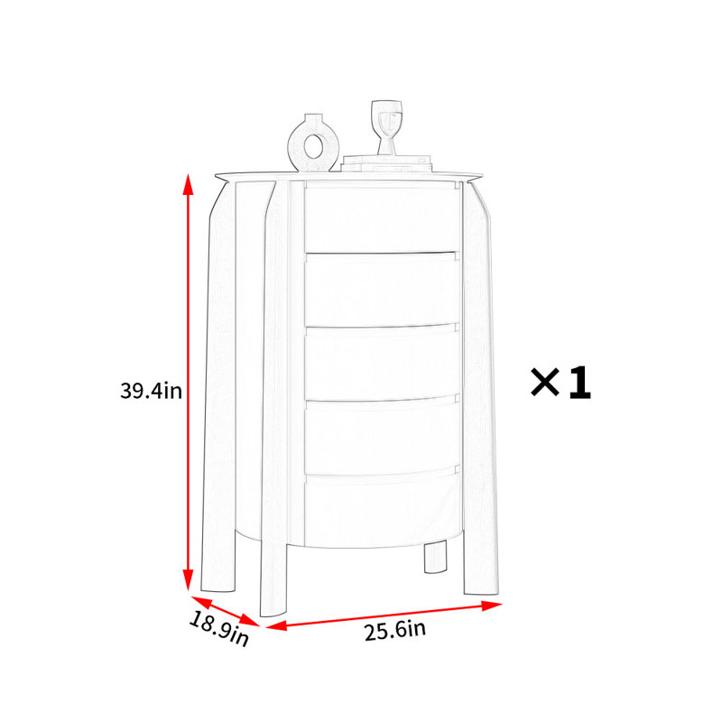 Commode d'appoint minimaliste française
