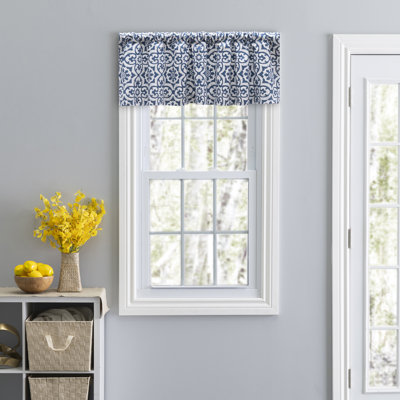 Athens Cotton Geometric Tailored Window Valance
