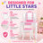 Teamson Kids Vanity Set, LED Mirror & Stool, Engineered Wood, White/Pink, Gisele
