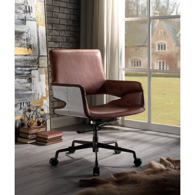 Fauteuil de conférence en cuir véritable