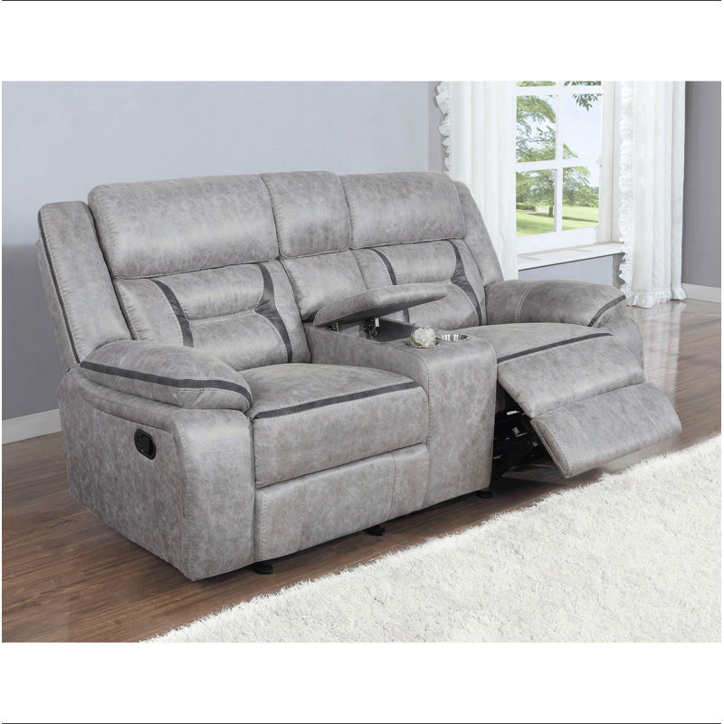 Causeuse-fauteuil rembourrée taupe Brazelton, Taupe
