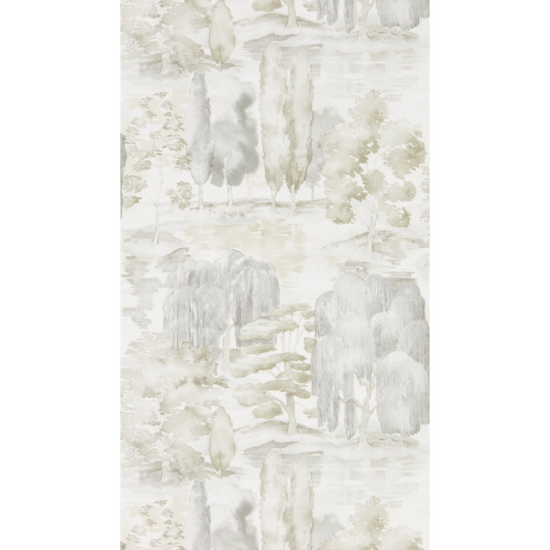 Waterperry Wallpaper, Ivory/Stone