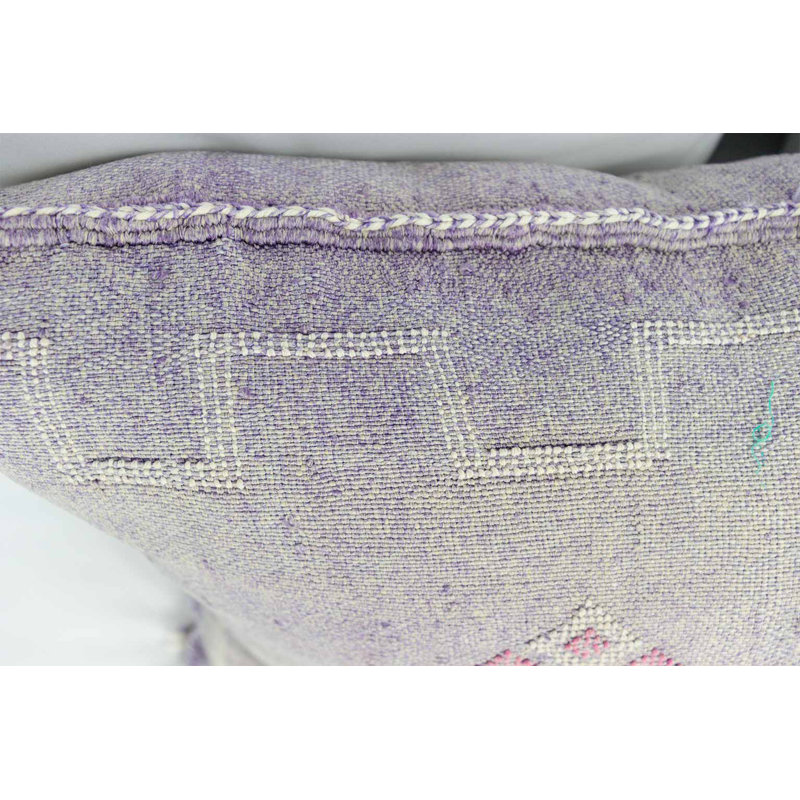 Housse de coussin Atlas, H 19 po x l 33 po, Mauve / rose géométrique