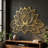 3D Lotus Mandala Metal Wall Art-850100501-855896005