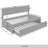 Twin Daybed Corduroy With Trundle-956501312