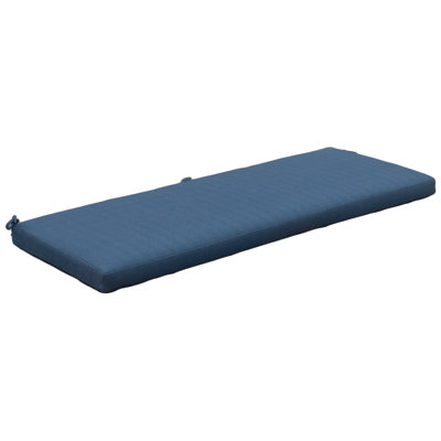 Coussin de banc d'extérieur Tommy Bahama, Sunbrella résistant à la décoloration et à l'eau pour les balancelles, les bancs de jardin et les canapés, l 48 po x P 16 po, épaisseur de 2,5 po, réversible, bambou baie de cobalt