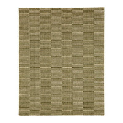 Broken Stripe Moss Area Rug