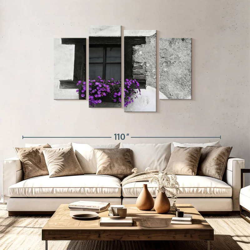 Boîte à fleurs mauve BW, H 48 po x l 75 po