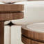 Table de bout ronde moderne avec plateau en pierre frittée-790984069