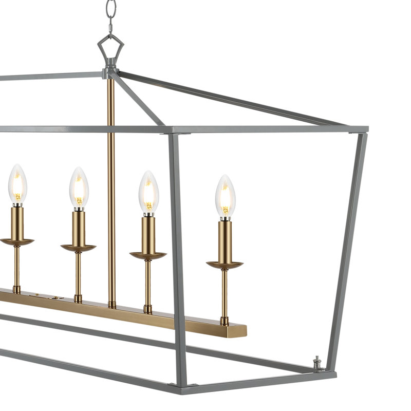 Joree 6 - Light Pendant, Gray/Brass Gold