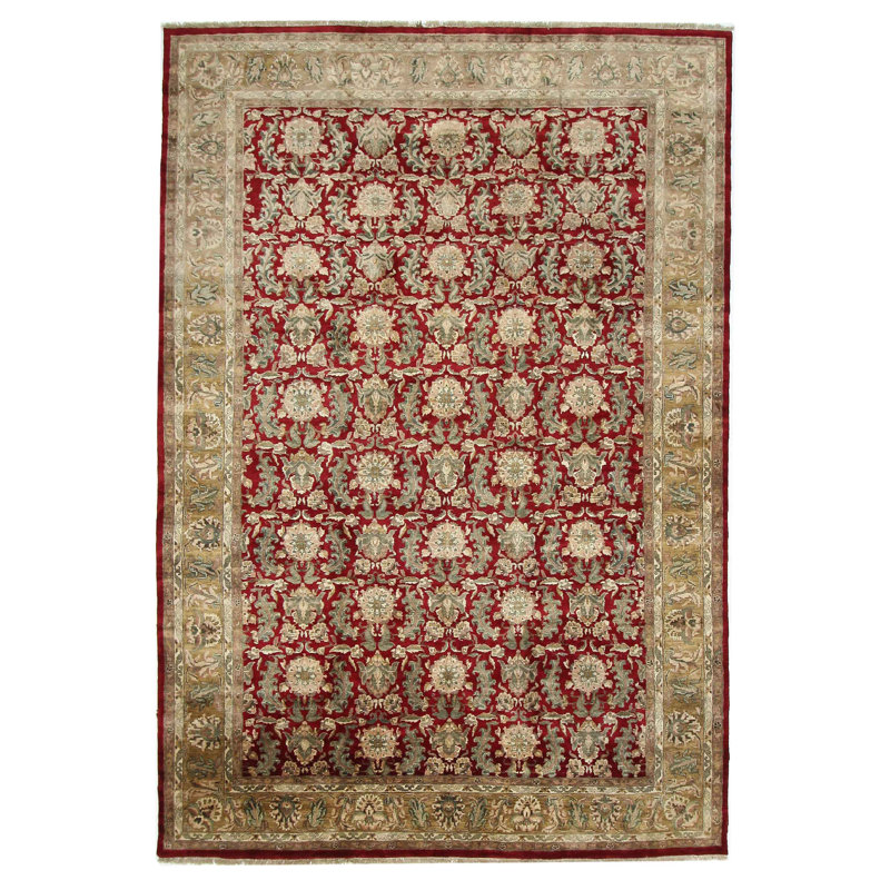 Tapis surdimensionné rouge / or 12 x 18 Jaipur