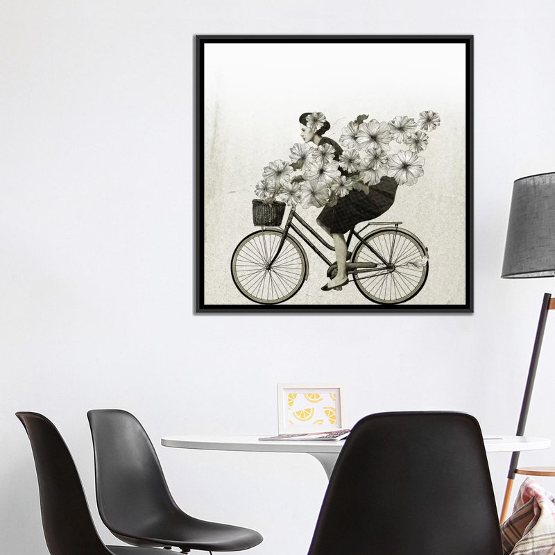 « de conduite », reproduction sur toile, H 18 po x l 18 po x P 1,5 po, Toile avec cadre noir, Pas de tapis