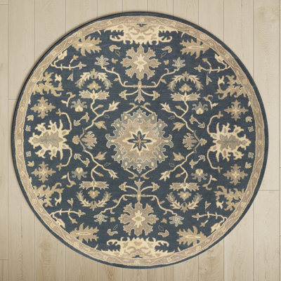 Arden Hand Tufted Wool Navy/Brown/Light Beige Rug
