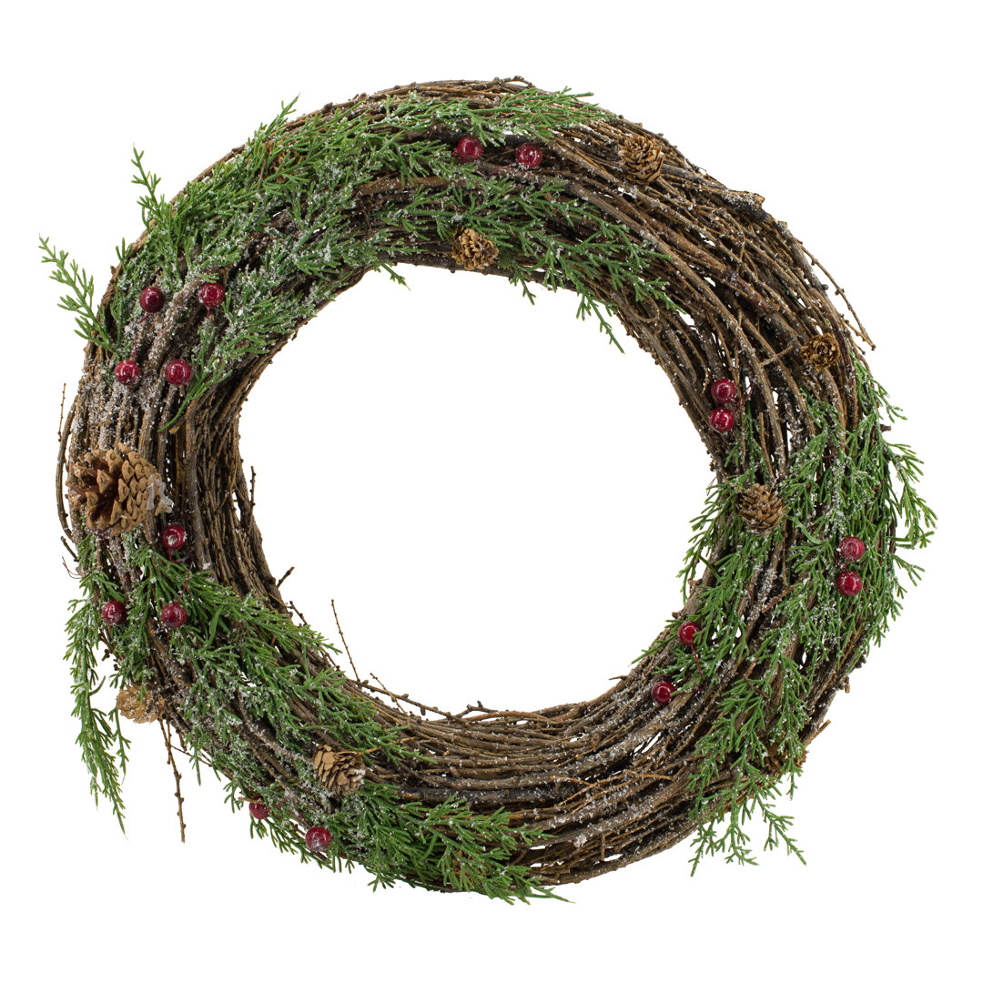 Dried Mixed Assortment Twig 20'' Wreath The Holiday Aisle®