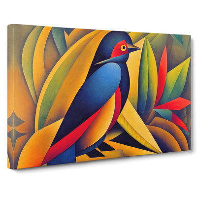 Flawless Bird Abstract - Wrapped Canvas