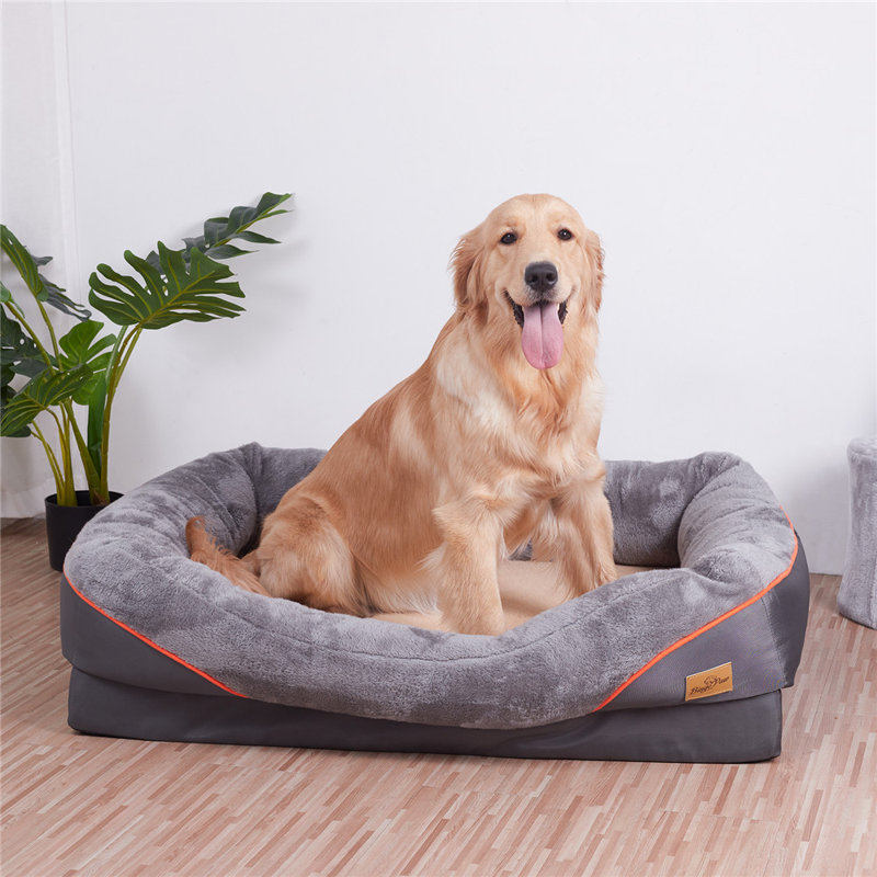 Bolster Cushion in Grey, 30cm H x 97cm W x 72cm D