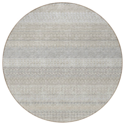 Tapis ivoire rond 8 po
