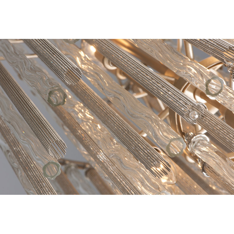 Chimera Tranquility Silver Leaf Dimmable 2-Light Plug-In Sconce