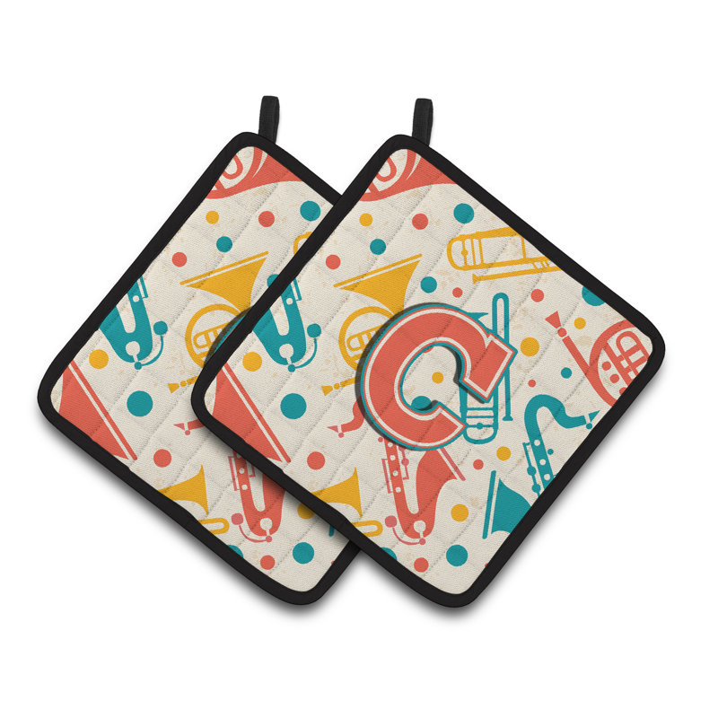 Instruments de musique rétro Potholder, C