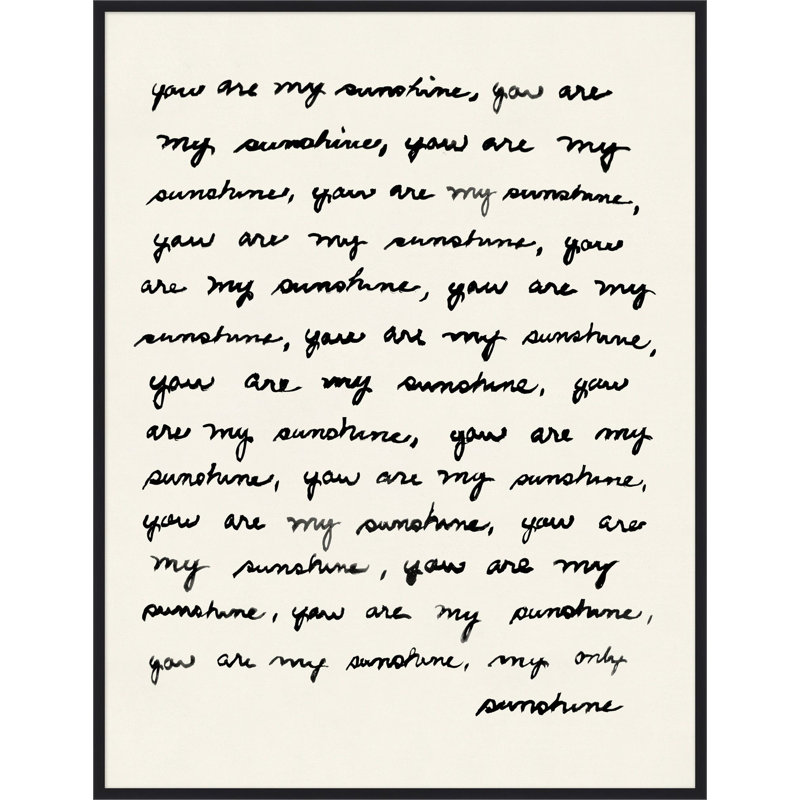 You Are My Sunshine (WTY1162)