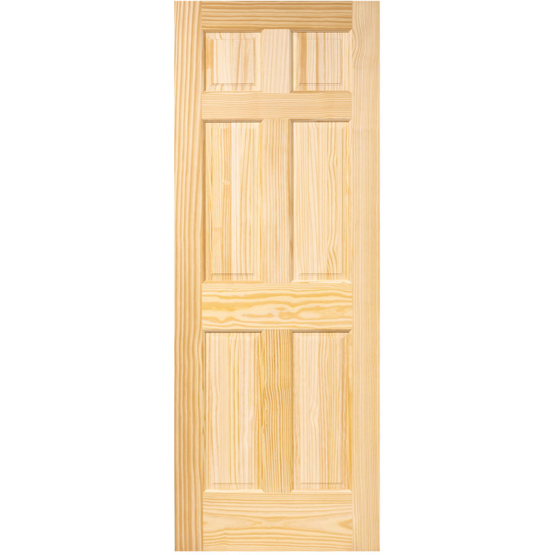 Colonial 6-Panel Solid Pine Interior Door Slab 32x80