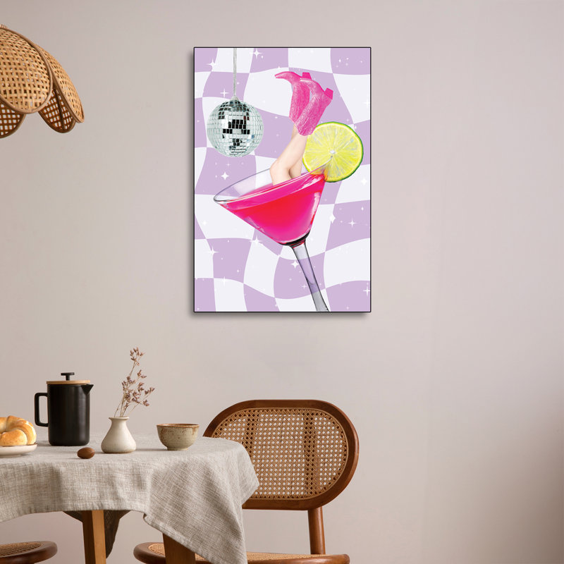 Reproduction d'art mural, toile Steppeix - Disco Drink Delight par Athene Fritsch