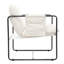 Fauteuil rembourré blanc, coussins en mousse de polyuréthane, structure en métal, pour le salon, la chambre à coucher, l'espace de bureau 2 avec mousse douce, structure, plusieurs pièces confortables