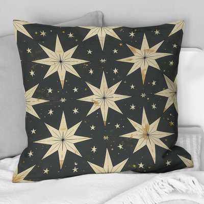 Coussin Mid-Century gris anthracite Midcentury Stars II