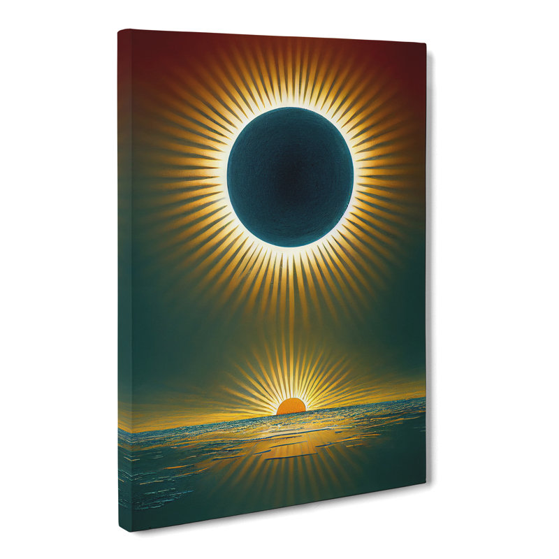 CAN-V0523-2613X Two Suns - Wrapped Canvas Print, 50cm H x 35cm W x 3cm D