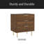 Table de chevet avec station de charge, table de chevet intelligente avec veilleuse, table de chevet moderne avec armoire de rangement pour chambre à coucher-294623522