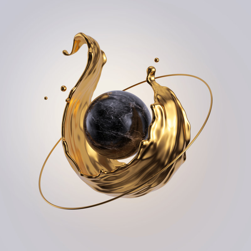 Marble Ball by Wacomka - Wrapped Canvas Print, 122cm H x 122cm W