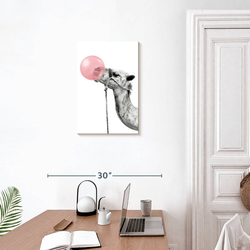 Pop Bubble Gum Camel, 24" H x 16" W