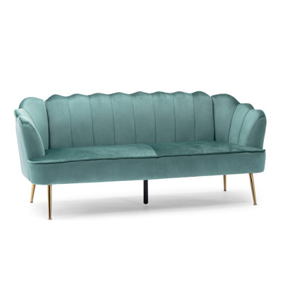 Ethelreda 76.25'' Velvet Rolled Arms Sofa -  Everly Quinn, 7B9577BF6F6F46C1859074E7C858BAE3