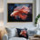 Vibrant rouge Betta poisson majestueux queue - poisson Art mural
